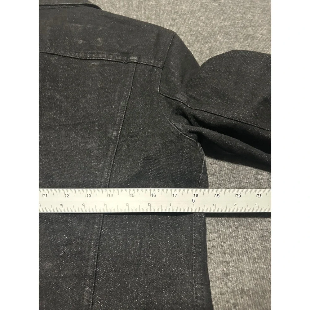 Naked famous Black twisted yarn selvedge denim jacket mens medium